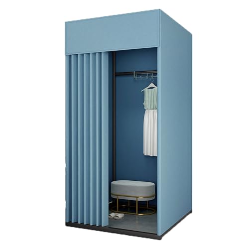 ROSEEONNE umkleidekabine mobil Temporäre Mobile Umkleidekabine, Ankleidezimmer Compatible with Bekleidungsgeschäfte tragbare Faltbare with Einkaufen im Freien 3 Größen umkleidekabine(Bleu,S) von ROSEEONNE