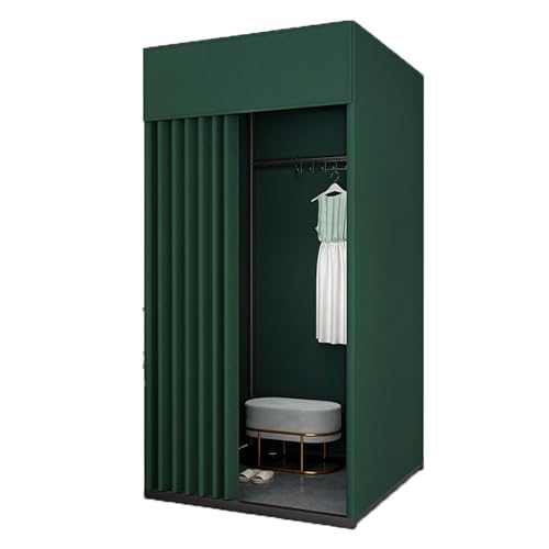ROSEEONNE umkleidekabine mobil Temporäre Mobile Umkleidekabine, Ankleidezimmer Compatible with Bekleidungsgeschäfte tragbare Faltbare with Einkaufen im Freien 3 Größen umkleidekabine(Dark Green,M) von ROSEEONNE