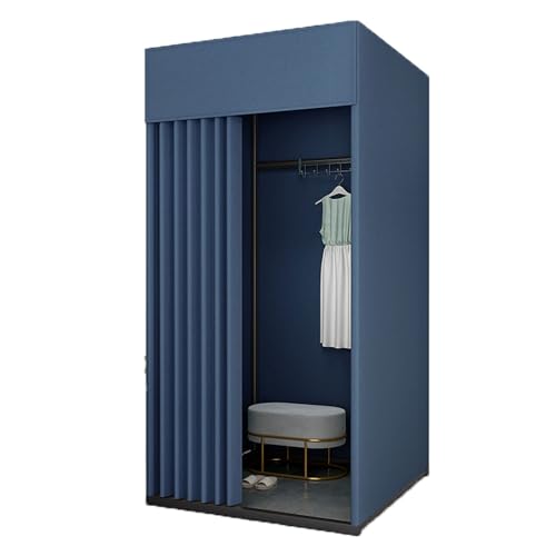 ROSEEONNE umkleidekabine mobil Temporäre Mobile Umkleidekabine, Ankleidezimmer Compatible with Bekleidungsgeschäfte tragbare Faltbare with Einkaufen im Freien 3 Größen umkleidekabine(Navy Blue,S) von ROSEEONNE