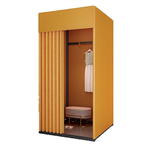 ROSEEONNE umkleidekabine mobil Temporäre Mobile Umkleidekabine Ankleidezimmer Compatible with Bekleidungsgeschäfte tragbare Faltbare Einkaufen im Freien 3 Größen umkleidekabine(Gold,0.8 * 0.8 * 2m) von ROSEEONNE