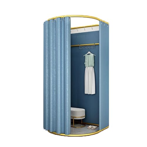 ROSEEONNE umkleidekabine mobil Tragbarer Umkleideraumboden mobiler Ankleideraum Faltbarer Sichtschutz Compatible with Bekleidungsgeschäfte Einkaufen umkleidekabine(Blue A,100x95cm) von ROSEEONNE