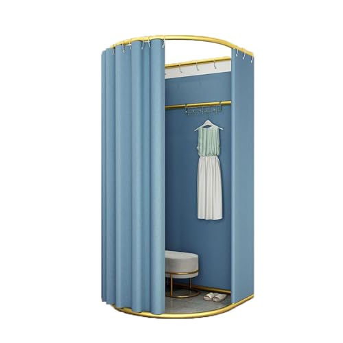 ROSEEONNE umkleidekabine mobil Tragbarer Umkleideraumboden mobiler Ankleideraum Faltbarer Sichtschutz Compatible with Bekleidungsgeschäfte Einkaufen umkleidekabine(Blue B,100x95cm) von ROSEEONNE