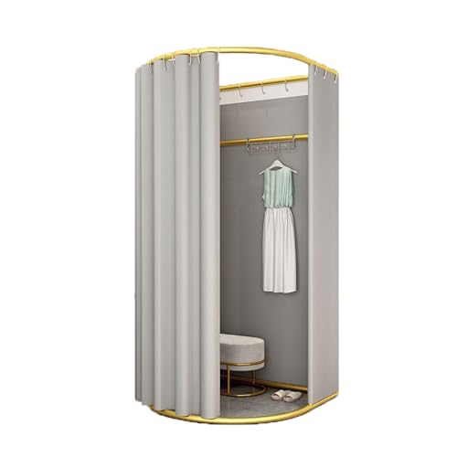 ROSEEONNE umkleidekabine mobil Tragbarer Umkleideraumboden mobiler Ankleideraum Faltbarer Sichtschutz Compatible with Bekleidungsgeschäfte Einkaufen umkleidekabine(Grey,85x80cm) von ROSEEONNE