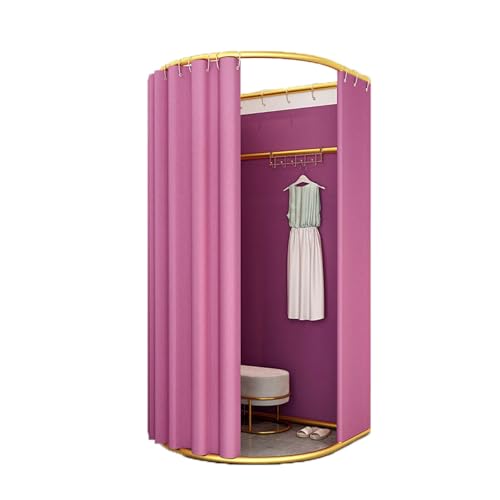 ROSEEONNE umkleidekabine mobil Tragbarer Umkleideraumboden mobiler Ankleideraum Faltbarer Sichtschutz Compatible with Bekleidungsgeschäfte Einkaufen umkleidekabine(Purple,100x95cm) von ROSEEONNE