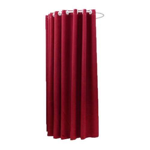 ROSEEONNE umkleidekabine mobil U-förmige Umkleidekabine mit Stange, Bekleidungsgeschäft tragbare temporäre Mobile Umkleidekabine geeignet Compatible with Einkaufszentren umkleidekabine(Wine red) von ROSEEONNE