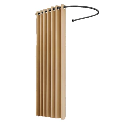 ROSEEONNE umkleidekabine mobil U-förmige Umkleidekabine tragbares Ankleidezimmer einfache mit Vorhängen Compatible with Privatsphäre das Home-Office-Einkaufszentrum umkleidekabine(Gold,85 * 80cm) von ROSEEONNE