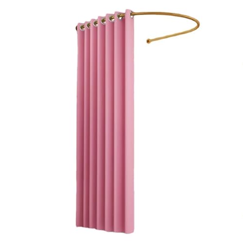 ROSEEONNE umkleidekabine mobil U-förmige Umkleidekabine tragbares Ankleidezimmer einfache mit Vorhängen Compatible with Privatsphäre das Home-Office-Einkaufszentrum umkleidekabine(Pink B,85 * 80cm) von ROSEEONNE