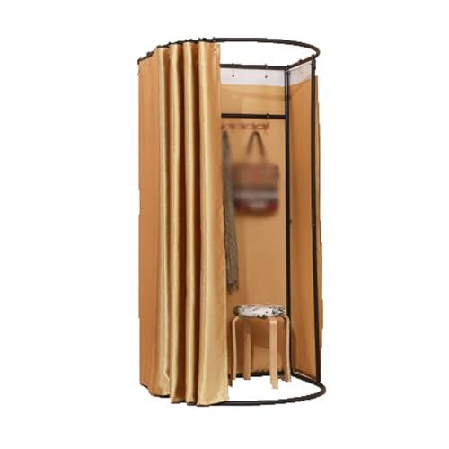 ROSEEONNE umkleidekabine mobil Umkleidekabine Compatible with Bekleidungsgeschäfte, Bügeleisen, Mobile Umkleidekabine, tragbar, abnehmbar, Sichtschutz Compatible with den Einkauf umkleidekabine(Gold) von ROSEEONNE
