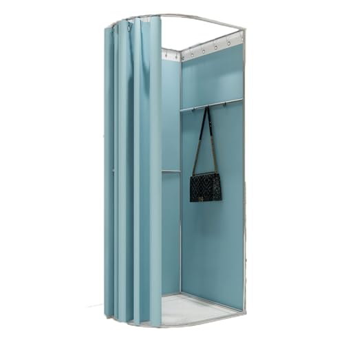ROSEEONNE umkleidekabine mobil Umkleidekabine Compatible with Bekleidungsgeschäfte tragbare Umkleidekabine geeignet with die Garderobe von Büro- und Schlafsälen umkleidekabine(Blue A,80x80x200cm) von ROSEEONNE