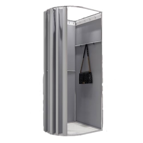 ROSEEONNE umkleidekabine mobil Umkleidekabine Compatible with Bekleidungsgeschäfte tragbare Umkleidekabine geeignet with die Garderobe von Büro- und Schlafsälen umkleidekabine(Grey,80x80x200cm) von ROSEEONNE