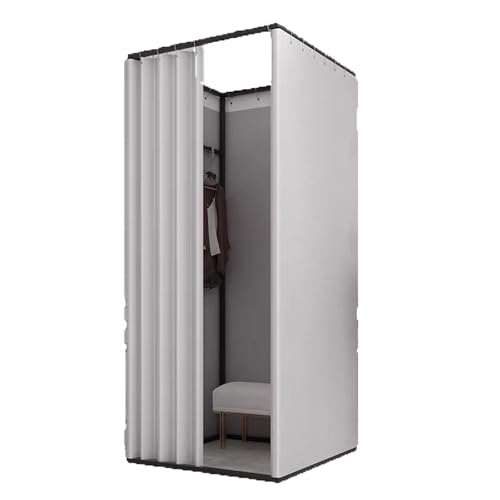 ROSEEONNE umkleidekabine mobil Umkleidekabine Compatible with Einkaufszentren und Einzelhandelsgeschäfte, bodenstehende Umkleidekabine, beweglicher, tragbarer Umkleideraum umkleidekabine(Grey,85cm) von ROSEEONNE