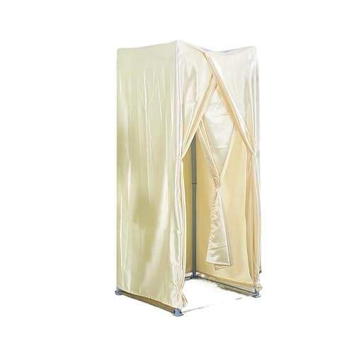 umkleidekabine mobil Einfache zusammenklappbare Umkleidekabine Ankleidezimmer Compatible with den Boden eines Bekleidungsgeschäfts Sichtschutz einfach zu montieren umkleidekabine(Beige,0.8*0.8*2m) von ROSEEONNE