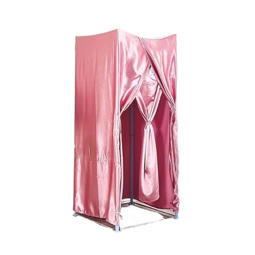 umkleidekabine mobil Einfache zusammenklappbare Umkleidekabine Ankleidezimmer Compatible with den Boden eines Bekleidungsgeschäfts Sichtschutz einfach zu montieren umkleidekabine(Rose,1 * 1 * 2m) von ROSEEONNE