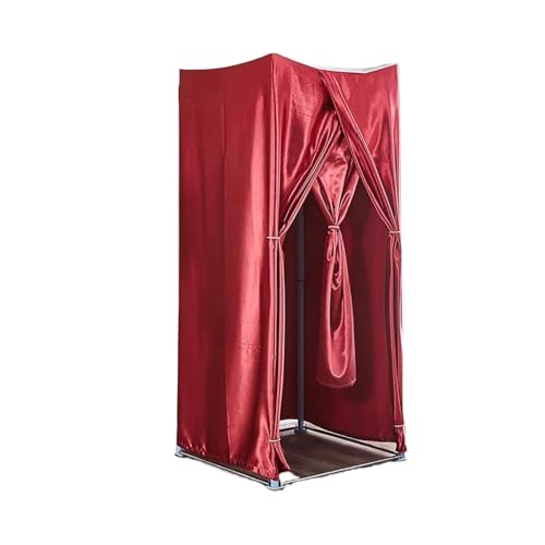 umkleidekabine mobil Einfache zusammenklappbare Umkleidekabine Ankleidezimmer Compatible with den Boden eines Bekleidungsgeschäfts Sichtschutz einfach zu montieren umkleidekabine(Rosso,0.8*0.8*2m) von ROSEEONNE
