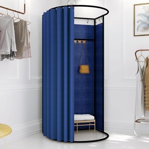 umkleidekabine mobil Mobile Umkleidekabine, abnehmbare tragbare Ankleidekabine, Sichtschutz, Umkleidekabine Compatible with das Home-Office-Einkaufszentrum umkleidekabine(Dark blue,85*80cm) von ROSEEONNE