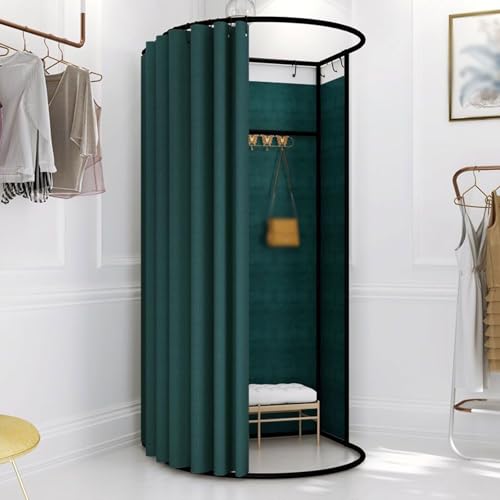 umkleidekabine mobil Mobile Umkleidekabine, abnehmbare tragbare Ankleidekabine, Sichtschutz, Umkleidekabine Compatible with das Home-Office-Einkaufszentrum umkleidekabine(Dark green,100*95cm) von ROSEEONNE