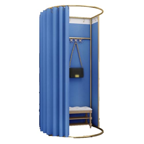 umkleidekabine mobil Temporäre mobile Umkleidekabine Bodenbelag Compatible with Bekleidungsgeschäfte faltbare tragbarer den Schutz der Privatsphäre im Büro umkleidekabine(Bleu,1*0.95*2m) von ROSEEONNE