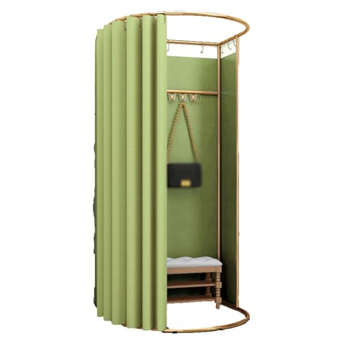 umkleidekabine mobil Temporäre mobile Umkleidekabine Bodenbelag Compatible with Bekleidungsgeschäfte faltbare tragbarer den Schutz der Privatsphäre im Büro umkleidekabine(Cyan,0.85*0.8*2m) von ROSEEONNE