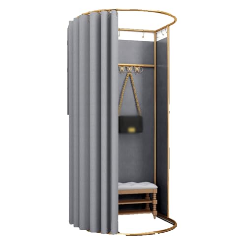 umkleidekabine mobil Temporäre mobile Umkleidekabine Bodenbelag Compatible with Bekleidungsgeschäfte faltbare tragbarer den Schutz der Privatsphäre im Büro umkleidekabine(Dark Gray,1*0.95*2m) von ROSEEONNE
