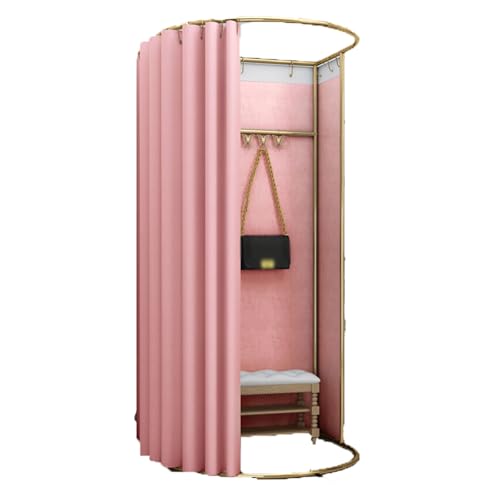 umkleidekabine mobil Temporäre mobile Umkleidekabine Bodenbelag Compatible with Bekleidungsgeschäfte faltbare tragbarer den Schutz der Privatsphäre im Büro umkleidekabine(Nude Pink,0.85*0.8*2m) von ROSEEONNE
