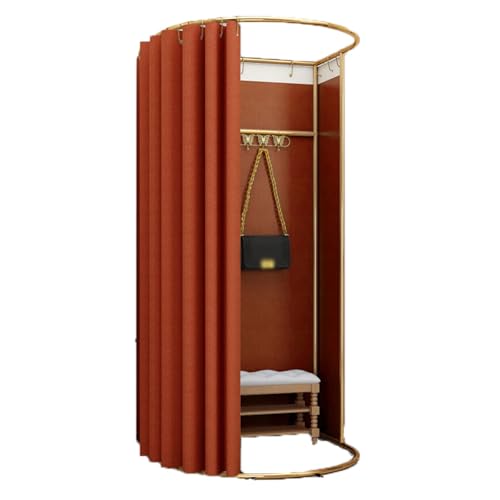 umkleidekabine mobil Temporäre mobile Umkleidekabine Bodenbelag Compatible with Bekleidungsgeschäfte faltbare tragbarer den Schutz der Privatsphäre im Büro umkleidekabine(Orange,0.85*0.8*2m) von ROSEEONNE