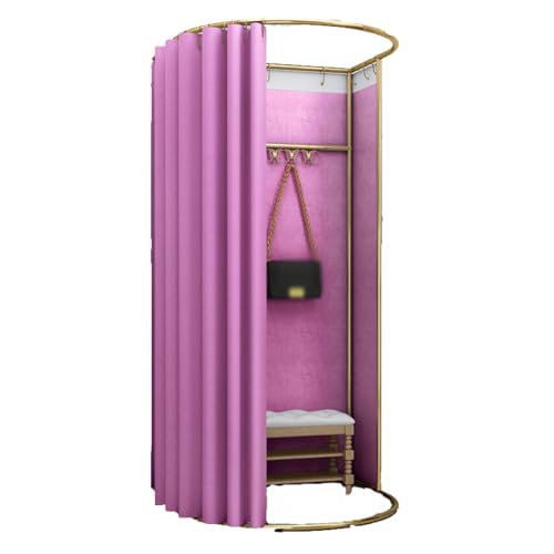 umkleidekabine mobil Temporäre mobile Umkleidekabine Bodenbelag Compatible with Bekleidungsgeschäfte faltbare tragbarer den Schutz der Privatsphäre im Büro umkleidekabine(Purple B,0.85*0.8*2m) von ROSEEONNE