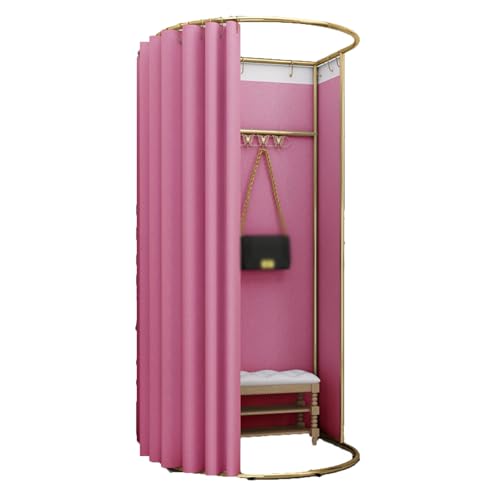 umkleidekabine mobil Temporäre mobile Umkleidekabine Bodenbelag Compatible with Bekleidungsgeschäfte faltbare tragbarer den Schutz der Privatsphäre im Büro umkleidekabine(Rose,1*0.95*2m) von ROSEEONNE