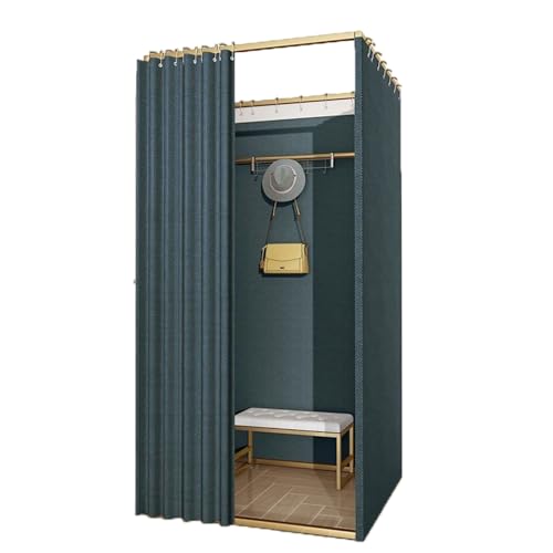 umkleidekabine mobil Tragbare Umkleidekabine, temporäre Umkleidekabine, Bodentrennwand, Umkleidekabine, geeignet Compatible with Bekleidungsgeschäfte, Einkaufsbüros umkleidekabine(Blue-Green,S) von ROSEEONNE