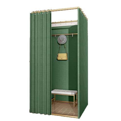 umkleidekabine mobil Tragbare Umkleidekabine, temporäre Umkleidekabine, Bodentrennwand, Umkleidekabine, geeignet Compatible with Bekleidungsgeschäfte, Einkaufsbüros umkleidekabine(Dark Green,M) von ROSEEONNE