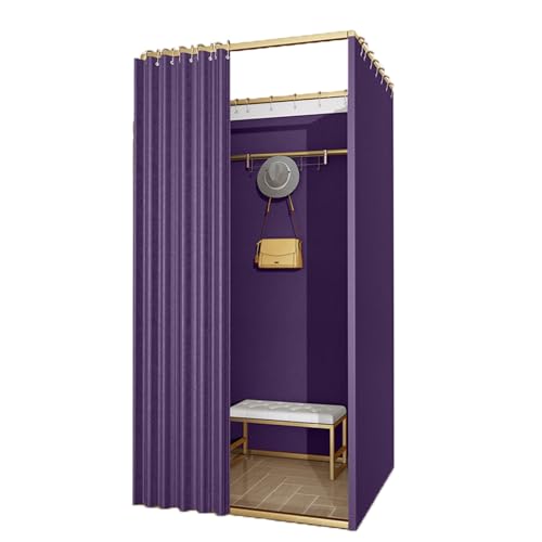 umkleidekabine mobil Tragbare Umkleidekabine, temporäre Umkleidekabine, Bodentrennwand, Umkleidekabine, geeignet Compatible with Bekleidungsgeschäfte, Einkaufsbüros umkleidekabine(Dark Purple,M) von ROSEEONNE