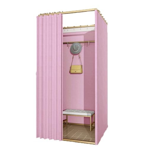 umkleidekabine mobil Tragbare Umkleidekabine, temporäre Umkleidekabine, Bodentrennwand, Umkleidekabine, geeignet Compatible with Bekleidungsgeschäfte, Einkaufsbüros umkleidekabine(Light Pink,M) von ROSEEONNE