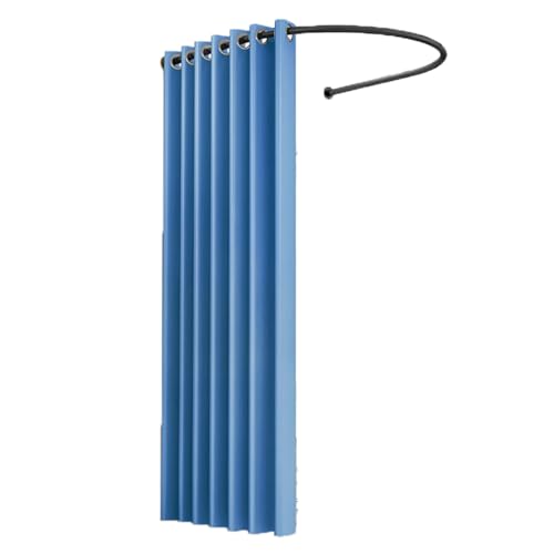 umkleidekabine mobil U-förmige Umkleidekabine tragbares Ankleidezimmer einfache mit Vorhängen Compatible with mehr Privatsphäre geeignet with Bekleidungsgeschäfte umkleidekabine(Blue A,100*95cm) von ROSEEONNE