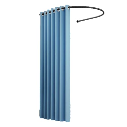 umkleidekabine mobil U-förmige Umkleidekabine tragbares Ankleidezimmer einfache mit Vorhängen Compatible with mehr Privatsphäre geeignet with Bekleidungsgeschäfte umkleidekabine(Blue B,85*80cm) von ROSEEONNE