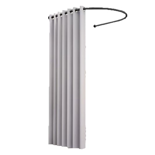 umkleidekabine mobil U-förmige Umkleidekabine tragbares Ankleidezimmer einfache mit Vorhängen Compatible with mehr Privatsphäre geeignet with Bekleidungsgeschäfte umkleidekabine(Gray A,100*95cm) von ROSEEONNE
