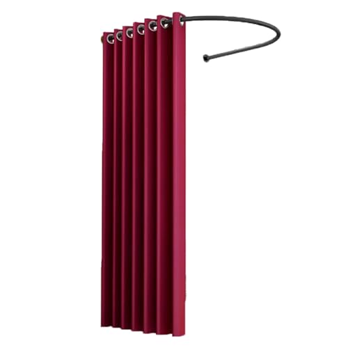 umkleidekabine mobil U-förmige Umkleidekabine tragbares Ankleidezimmer einfache mit Vorhängen Compatible with mehr Privatsphäre geeignet with Bekleidungsgeschäfte umkleidekabine(Rosso,85*80cm) von ROSEEONNE