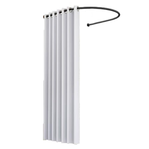 umkleidekabine mobil U-förmige Umkleidekabine tragbares Ankleidezimmer einfache mit Vorhängen Compatible with mehr Privatsphäre geeignet with Bekleidungsgeschäfte umkleidekabine(White A,85*80cm) von ROSEEONNE
