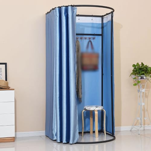umkleidekabine mobil Umkleidekabine Compatible with Bekleidungsgeschäfte, Bügeleisen, mobile Umkleidekabine, tragbar, abnehmbar, Sichtschutz Compatible with den Einkauf umkleidekabine(Blue A) von ROSEEONNE