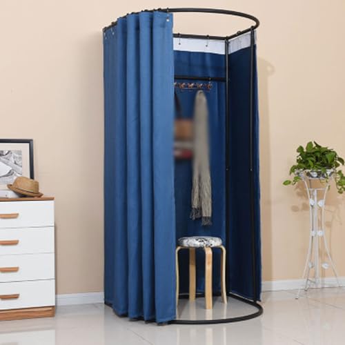 umkleidekabine mobil Umkleidekabine Compatible with Bekleidungsgeschäfte, Bügeleisen, mobile Umkleidekabine, tragbar, abnehmbar, Sichtschutz Compatible with den Einkauf umkleidekabine(Navy blue) von ROSEEONNE