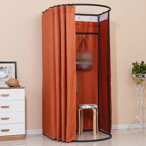 umkleidekabine mobil Umkleidekabine Compatible with Bekleidungsgeschäfte, Bügeleisen, mobile Umkleidekabine, tragbar, abnehmbar, Sichtschutz Compatible with den Einkauf umkleidekabine(Orange) von ROSEEONNE