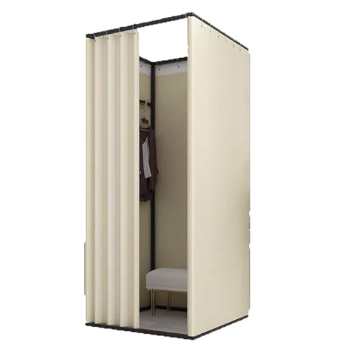 umkleidekabine mobil Umkleidekabine Compatible with Einkaufszentren und Einzelhandelsgeschäfte, bodenstehende Umkleidekabine, beweglicher, tragbarer Umkleideraum umkleidekabine(Beige B,85cm) von ROSEEONNE