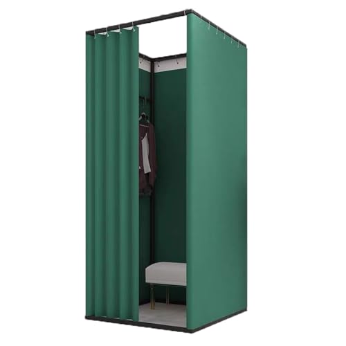 umkleidekabine mobil Umkleidekabine Compatible with Einkaufszentren und Einzelhandelsgeschäfte, bodenstehende Umkleidekabine, beweglicher, tragbarer Umkleideraum umkleidekabine(Dark Green,85cm) von ROSEEONNE