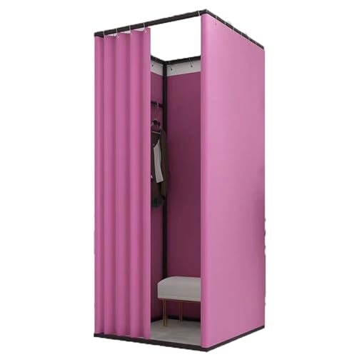 umkleidekabine mobil Umkleidekabine Compatible with Einkaufszentren und Einzelhandelsgeschäfte, bodenstehende Umkleidekabine, beweglicher, tragbarer Umkleideraum umkleidekabine(Purple,100cm) von ROSEEONNE