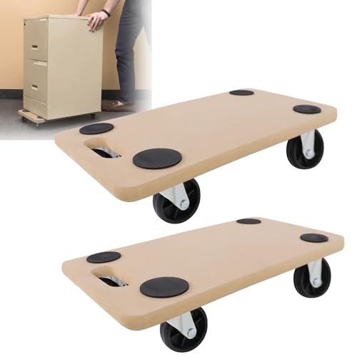 ROSEJANE 2 Stück Transportroller Rollbrett MDF Möbelroller Transporthilfe Möbel Roller, mit Integrierten Handgriff und Gummipads, bis zu 200 kg Tragkraft ROSEJANE 2 Stück Transportroller Rollbrett MDF Möbelroller Transporthilfe Möbel Roller, mit Integrierten Handgriff und Gummipads, bis zu 200 kg Tragkraft von ROSEJANE