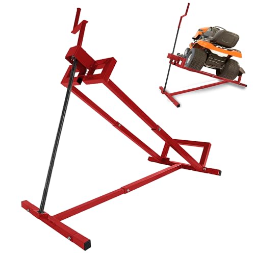 ROSEJANE Rasentraktorheber 400KG Hebebühne Rasentraktor Hebevorrichtung Rasentraktor-Heber Einstellbar bis 45 für Aufsitzmäher, Rot ROSEJANE Rasentraktorheber 400KG Hebebühne Rasentraktor Hebevorrichtung Rasentraktor-Heber Einstellbar bis 45 für Aufsitzmäher, Rot von ROSEJANE