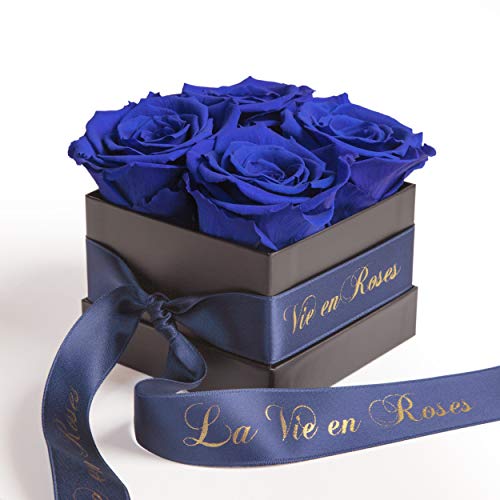 ROSEMARIE SCHULZ Heidelberg Infinity Rosenbox Poesie en Roses echte Rosen konserviert in Blau lang haltbar 3 Jahre Flowerbox (Blau) von ROSEMARIE SCHULZ Heidelberg