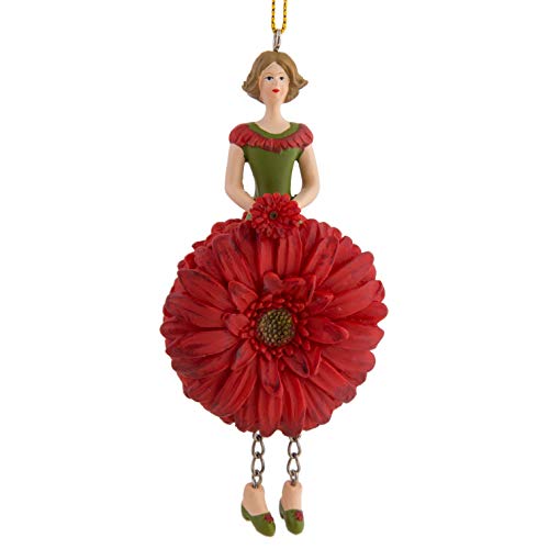 ROSEMARIE SCHULZ Heidelberg Blumen Mädchen Gerbera rot zum Hängen Flower Fairy Figur Dekofigur Puppe zum Sammeln von ROSEMARIE SCHULZ Heidelberg