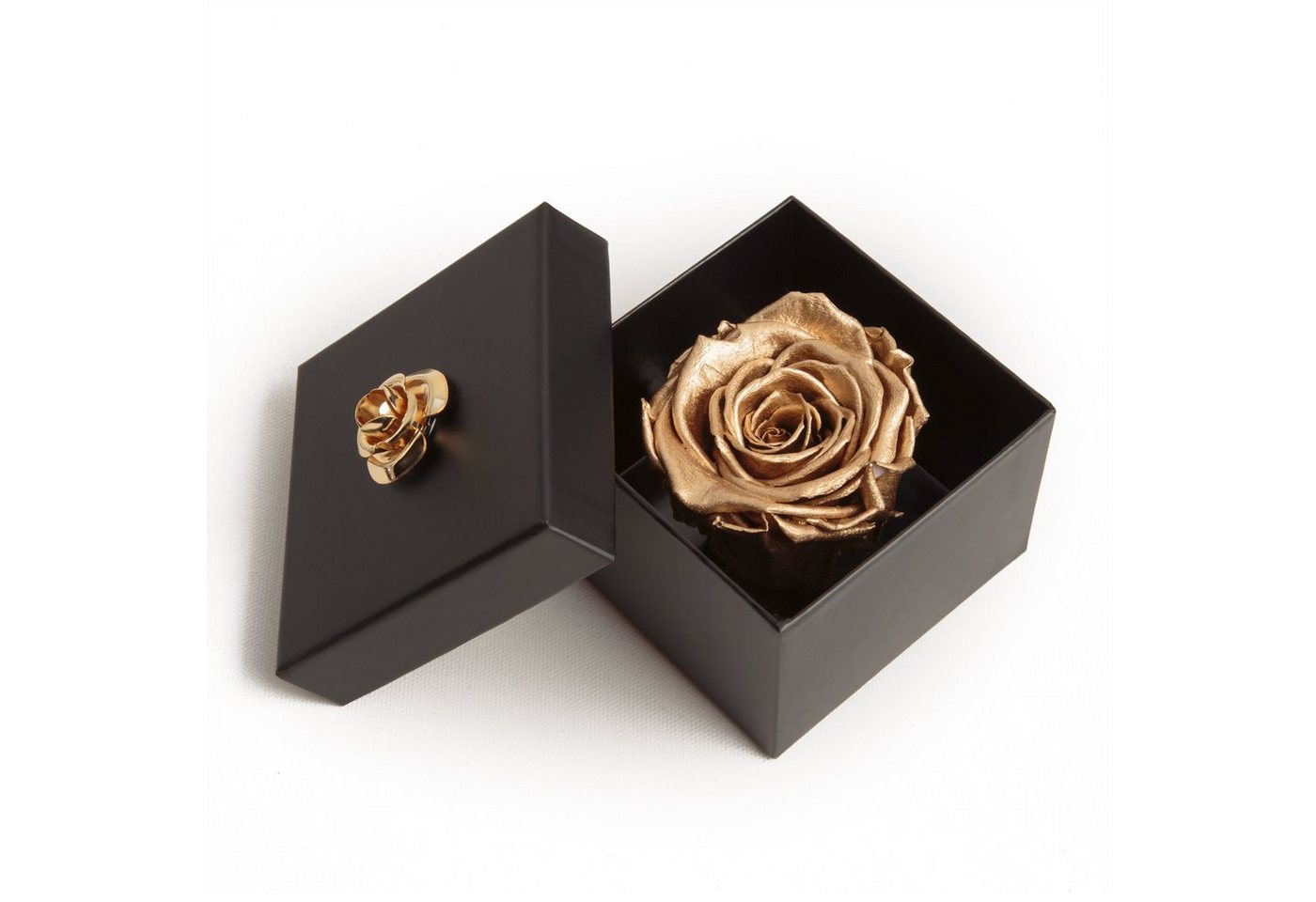 Kunstblume 1 Infinity Rose haltbar 3 Jahre Rose in Box mit Blumendeckel Rose, ROSEMARIE SCHULZ Heidelberg, Höhe 6.5 cm, Echte Rose haltbar bis zu 3 Jahre von ROSEMARIE SCHULZ Heidelberg