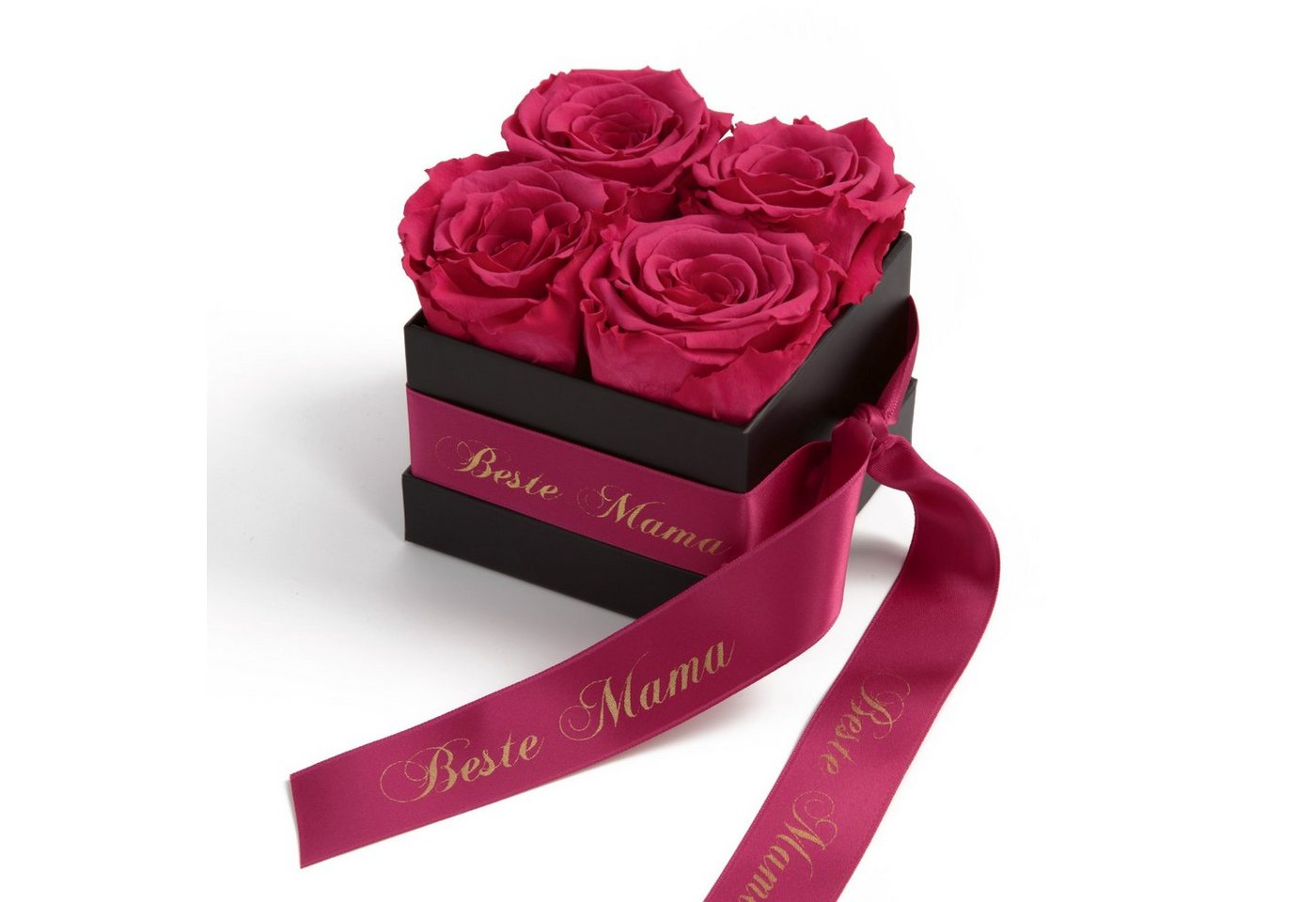 Kunstblume Beste Mama Infinity Rosenbox Rosen mit Duft echte konservierte Blumen Rose, ROSEMARIE SCHULZ Heidelberg, Höhe 8,5 cm, haltbar bis zu 3 Jahre von ROSEMARIE SCHULZ Heidelberg