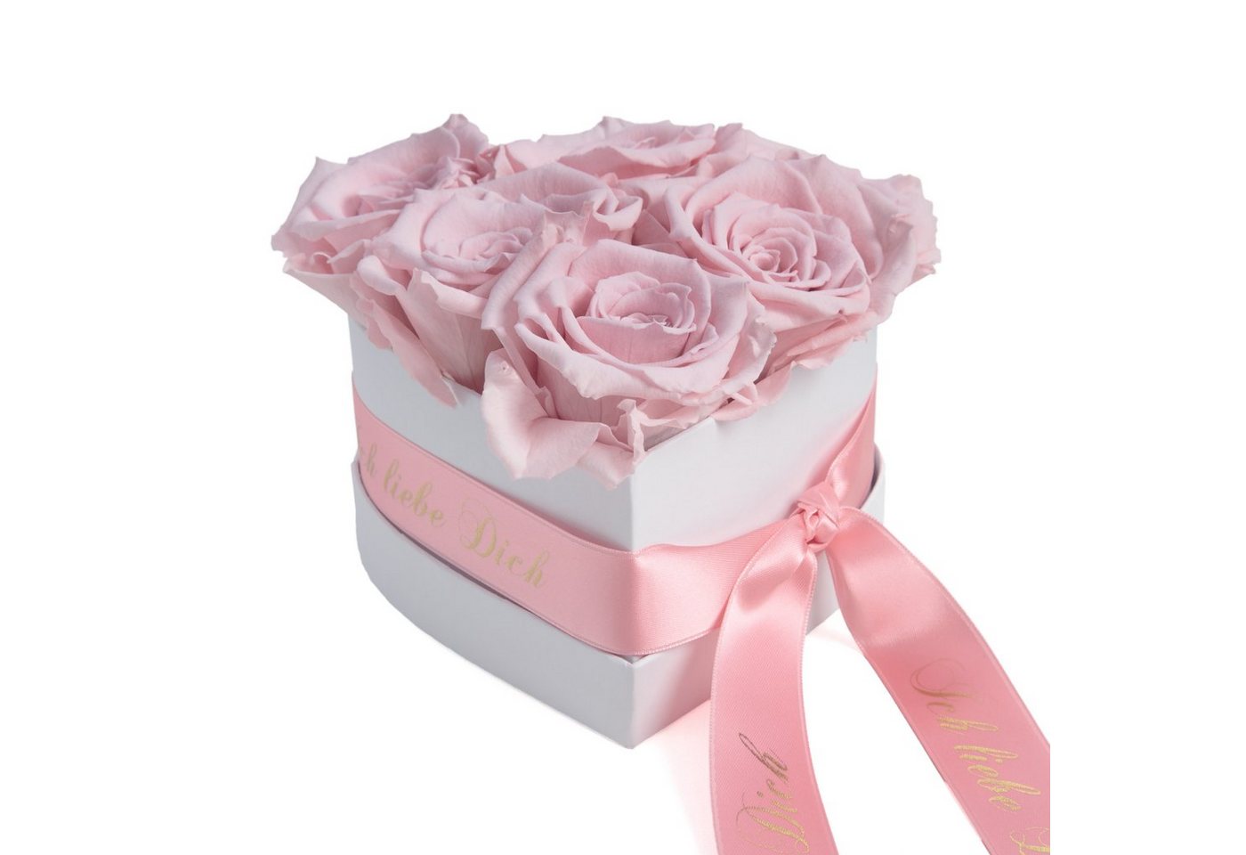 Kunstblume Infinity Rosenbox Herz 6 ewige Rosen Ich liebe Dich Geschenk Frau Rose, ROSEMARIE SCHULZ Heidelberg, Höhe 10 cm, Valentinstag Geschenk Frau Herz von ROSEMARIE SCHULZ Heidelberg