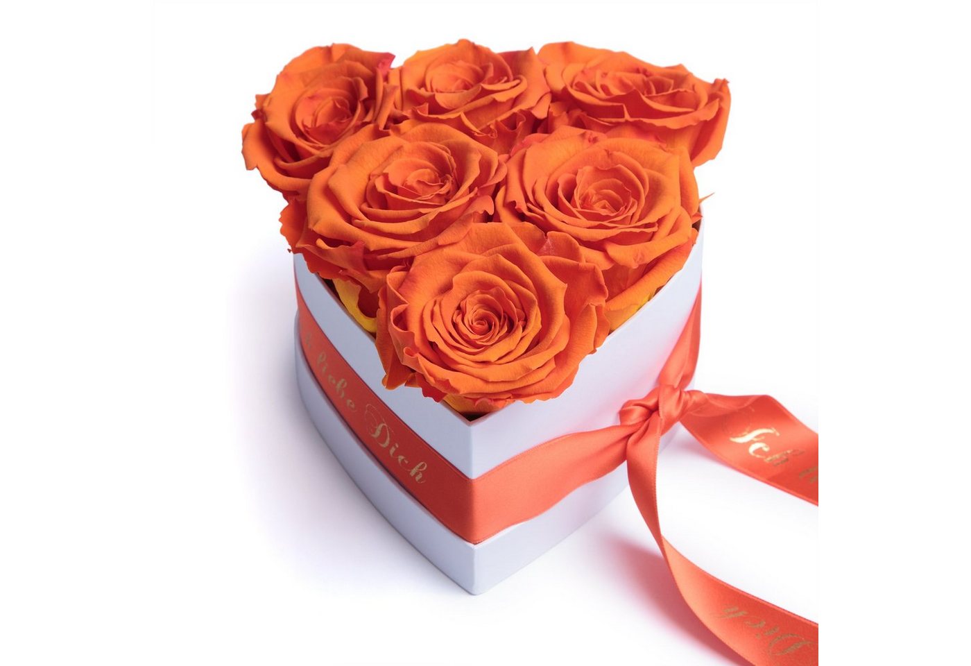 Kunstblume Infinity Rosenbox Herz 6 ewige Rosen Ich liebe Dich Geschenk Frau Rose, ROSEMARIE SCHULZ Heidelberg, Höhe 10 cm, Valentinstag Geschenk Frau Herz von ROSEMARIE SCHULZ Heidelberg